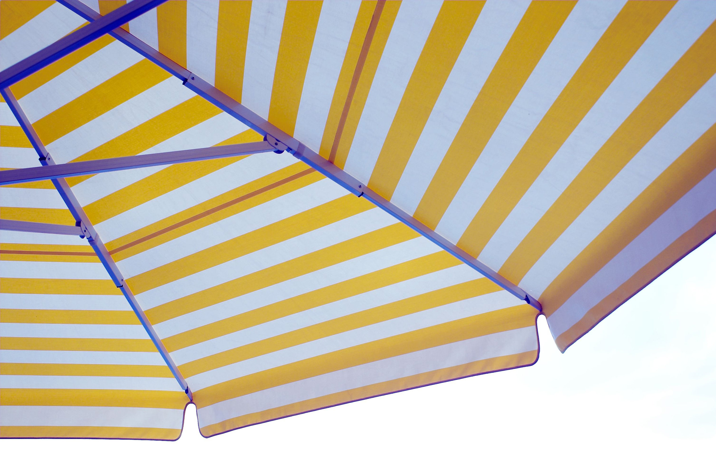 striped patio umbrella