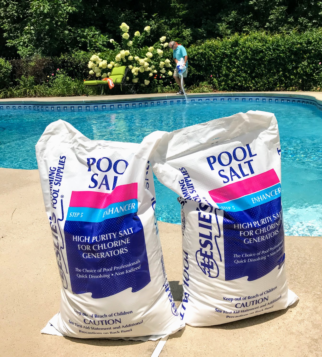 two salt water bags