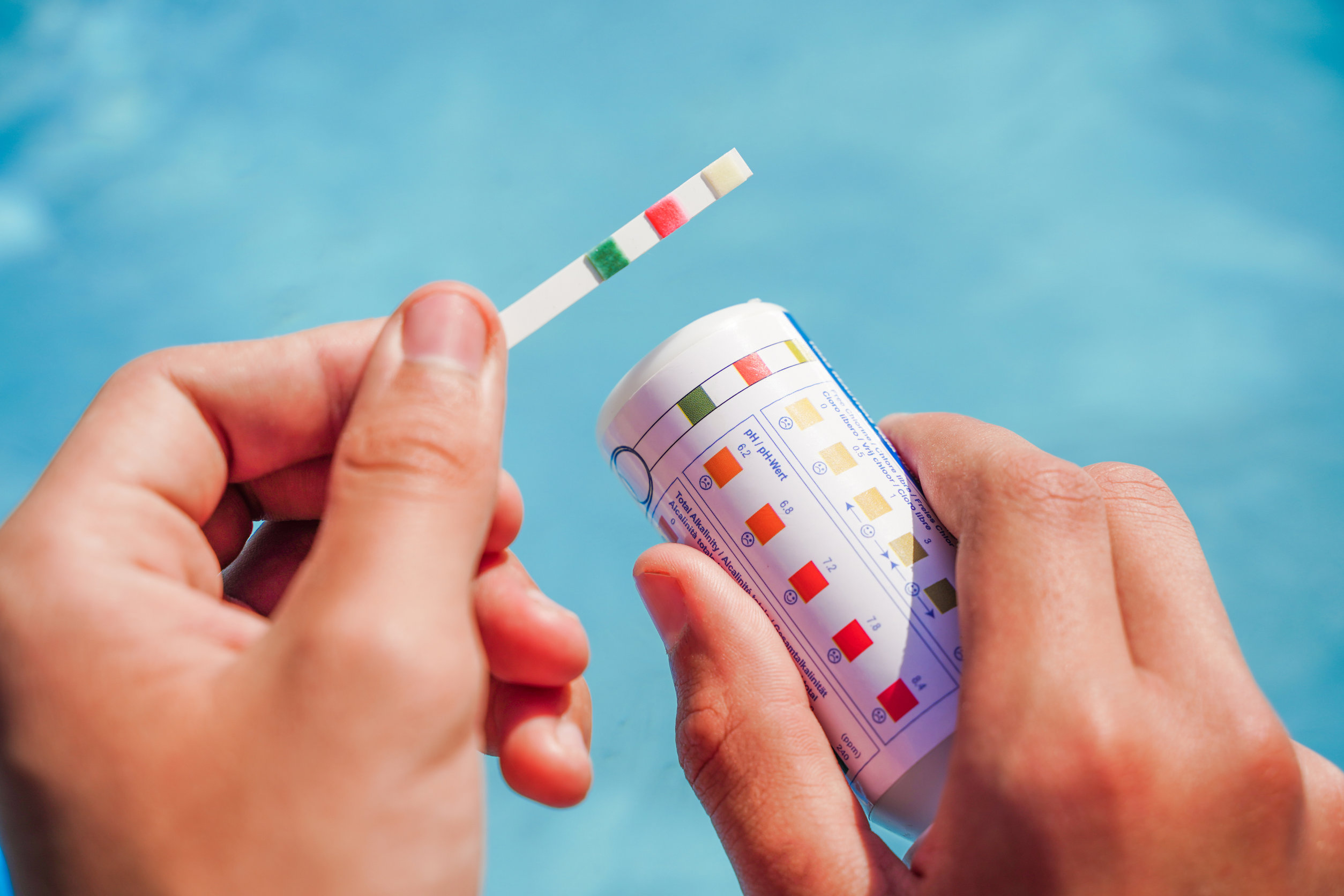testing chemicals for swimming pool