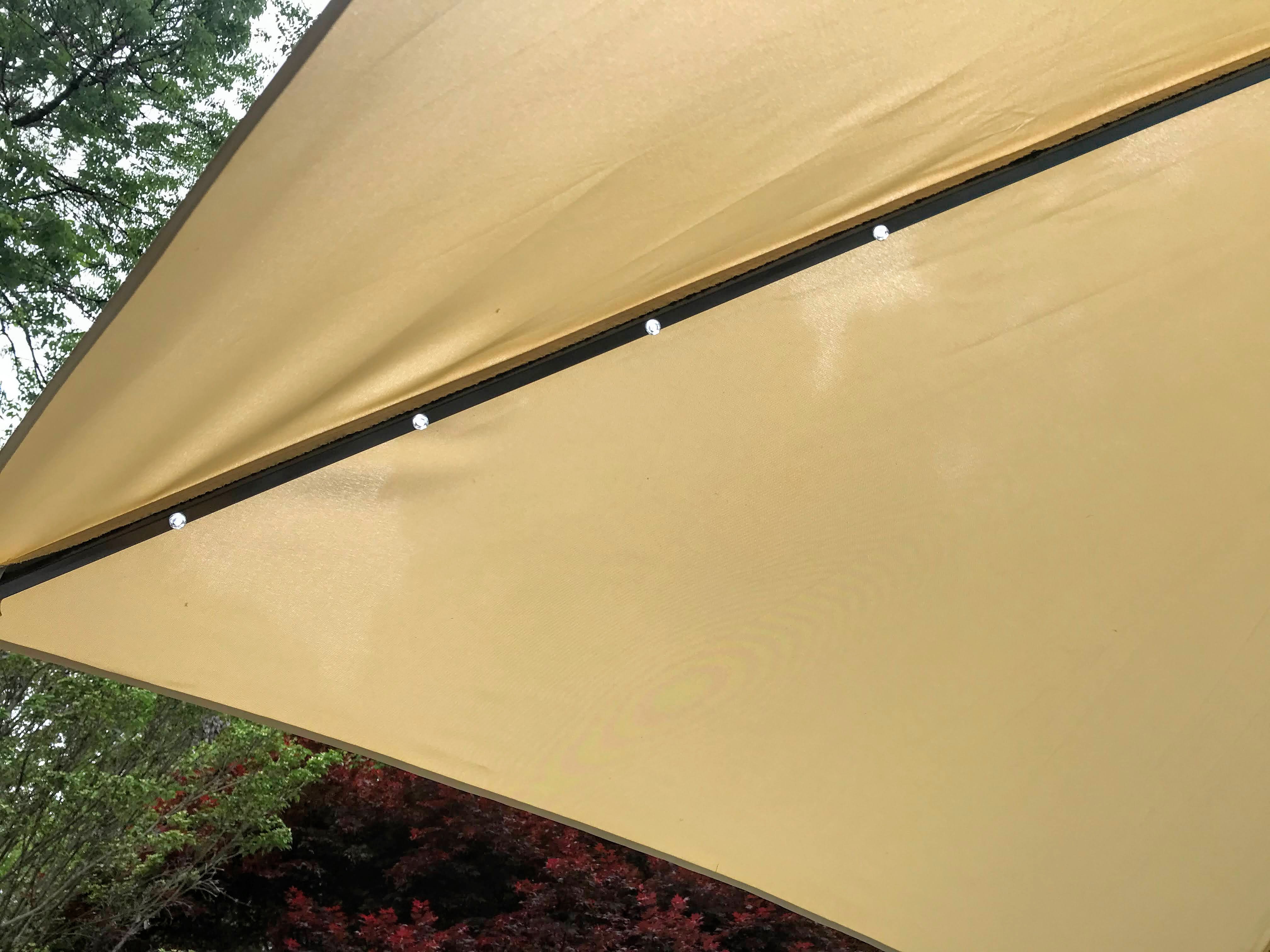 patio umbrella with solar lights