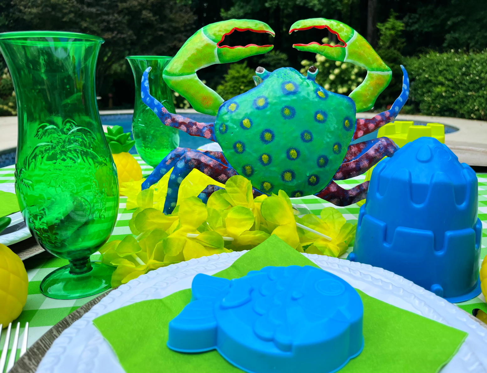 under the sea pool party table