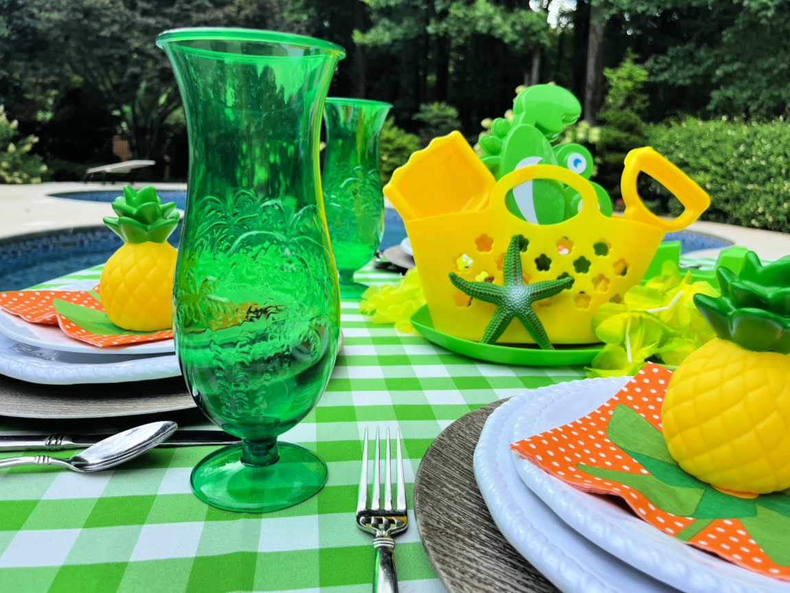 Pineapple Stemless Wine Glass - Cute Tropical Themed Decor and