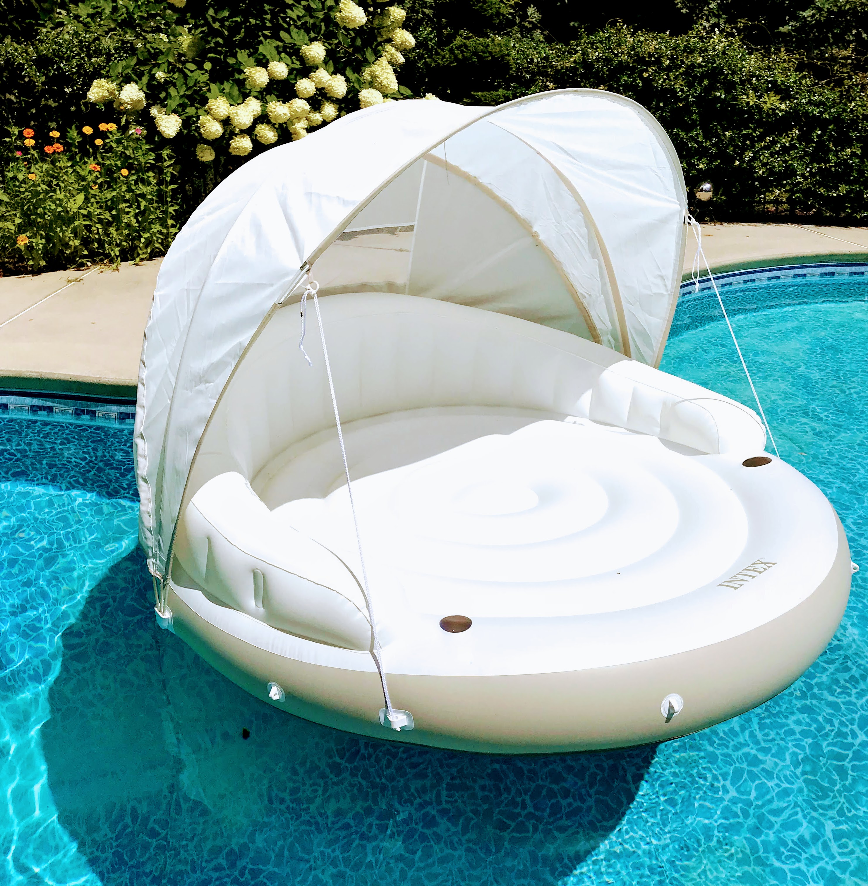 pool float with canopy