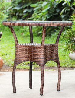 wicker side table small