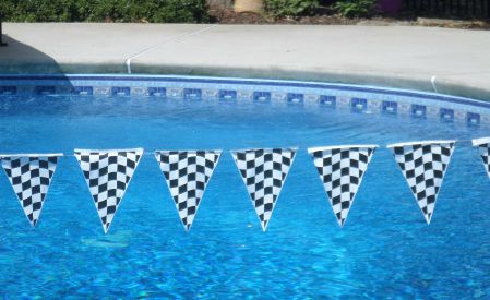 Cars pool party decorations