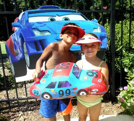 Cars pool party decorations