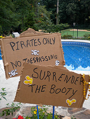 pirate decorations sign