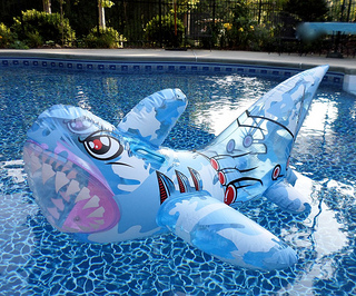 Shark Hawaiian Beach Australian Party Decorations Blow Up Inflatable Snake 