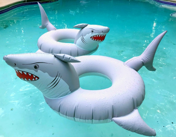 Shark Pool Party - Kids Pool Party Ideas for Fun, Floats and Food