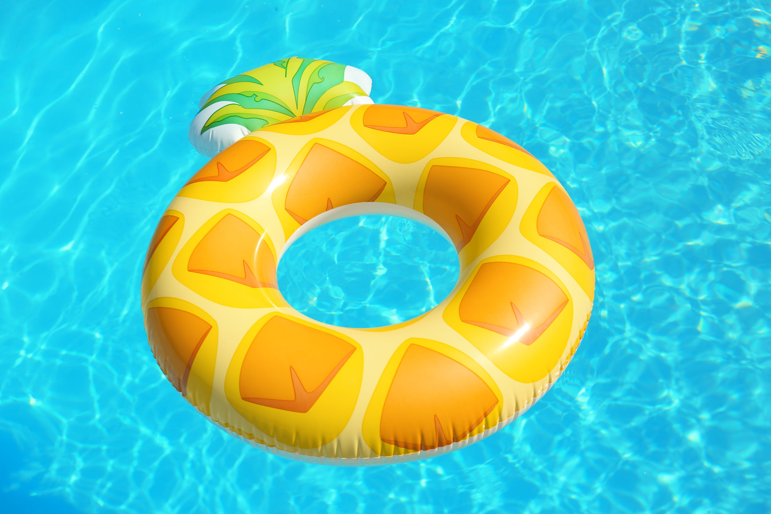 pineapple pool float from top