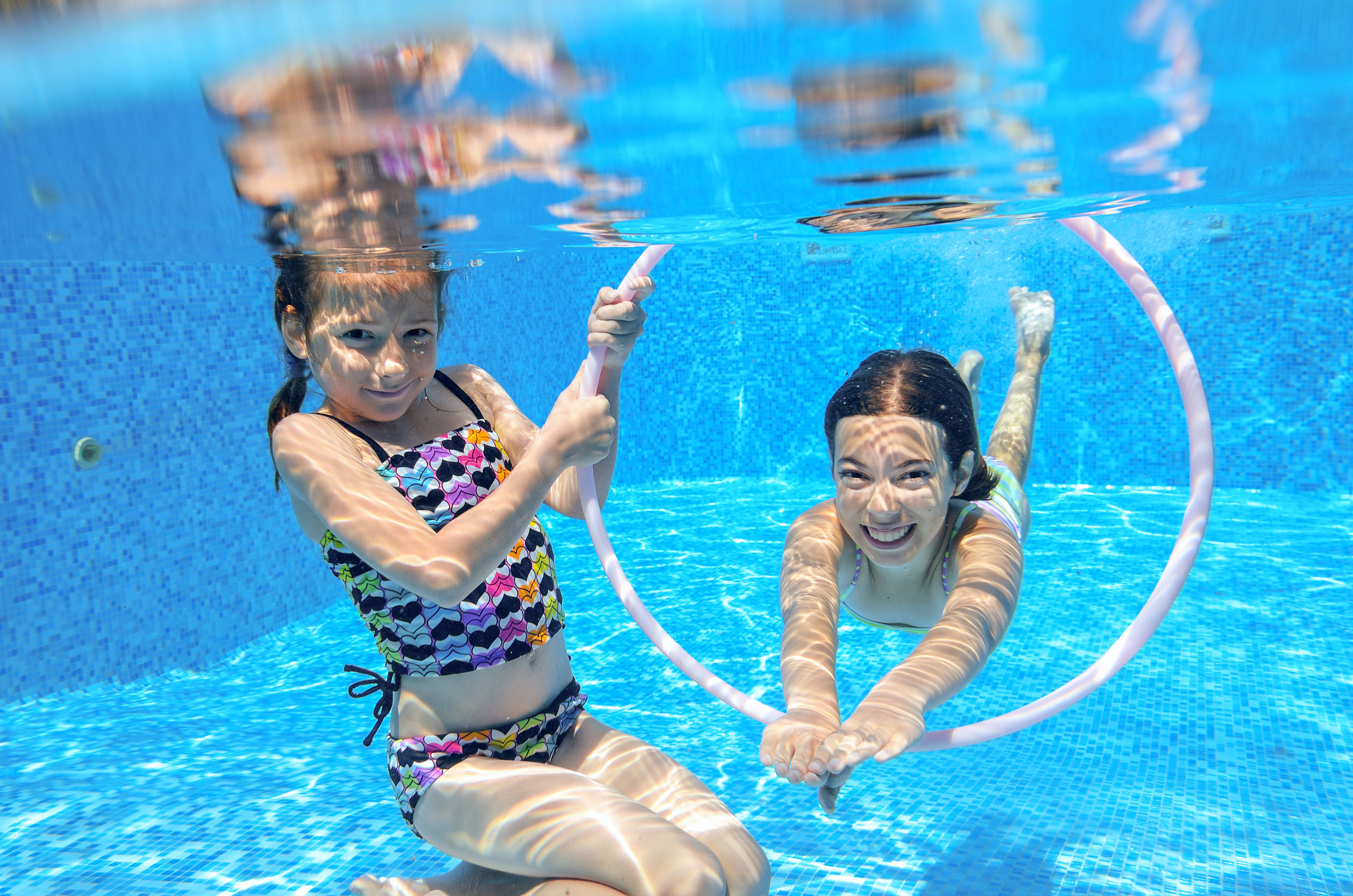 swim through pool rings