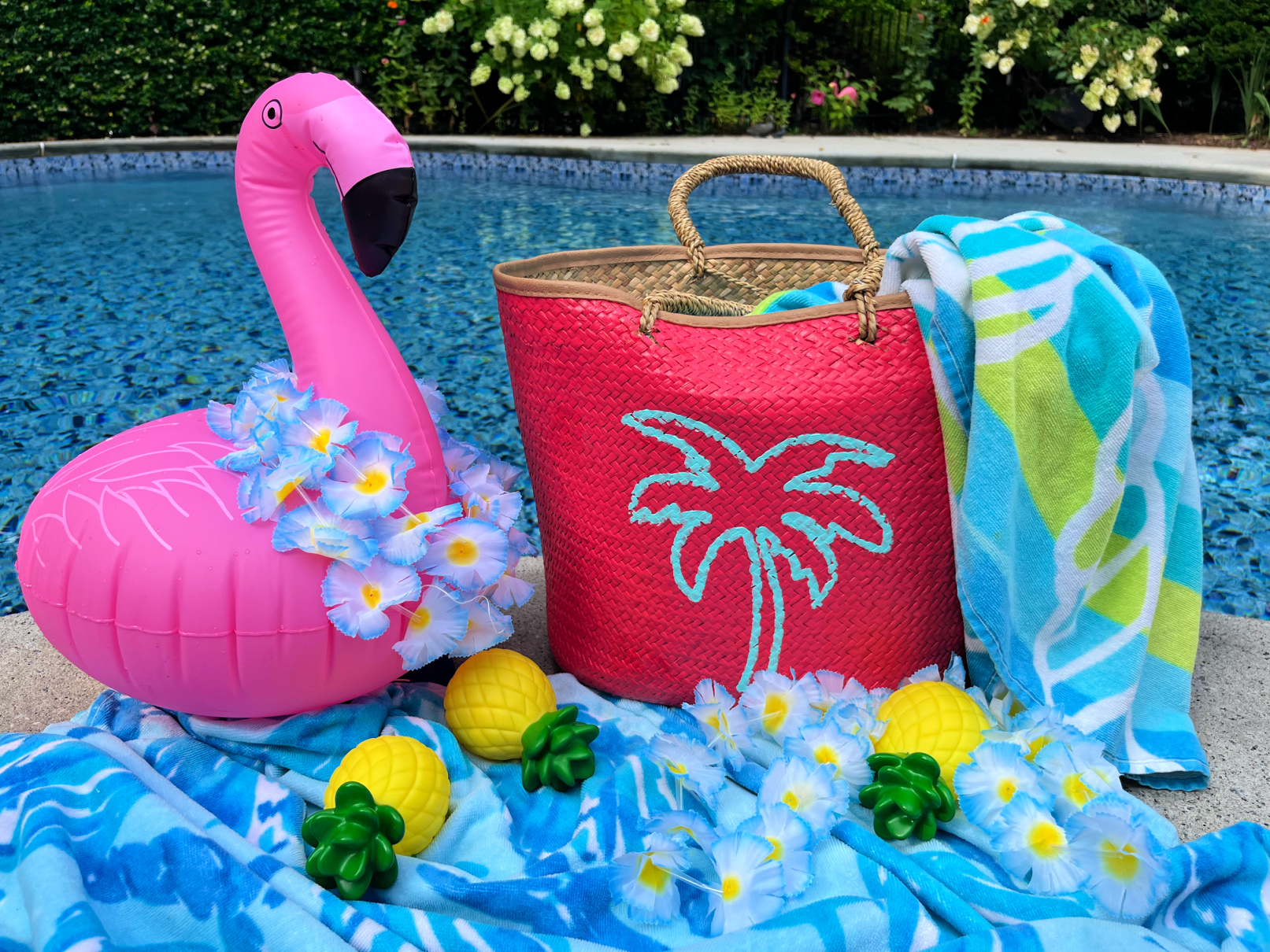 Hawaiian pool party