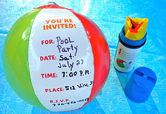 kids pool party invitations